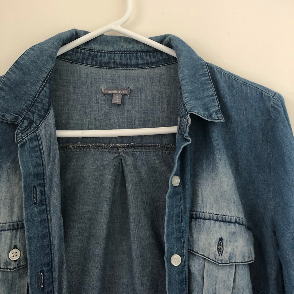 Blue button up shirt